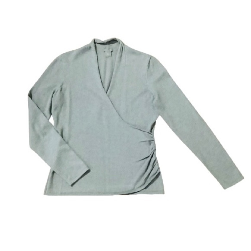 Ann Taylor Sweater Wrap Front Cotton Blend Size M